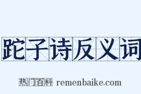 跎子诗反义词是什么意思的图片